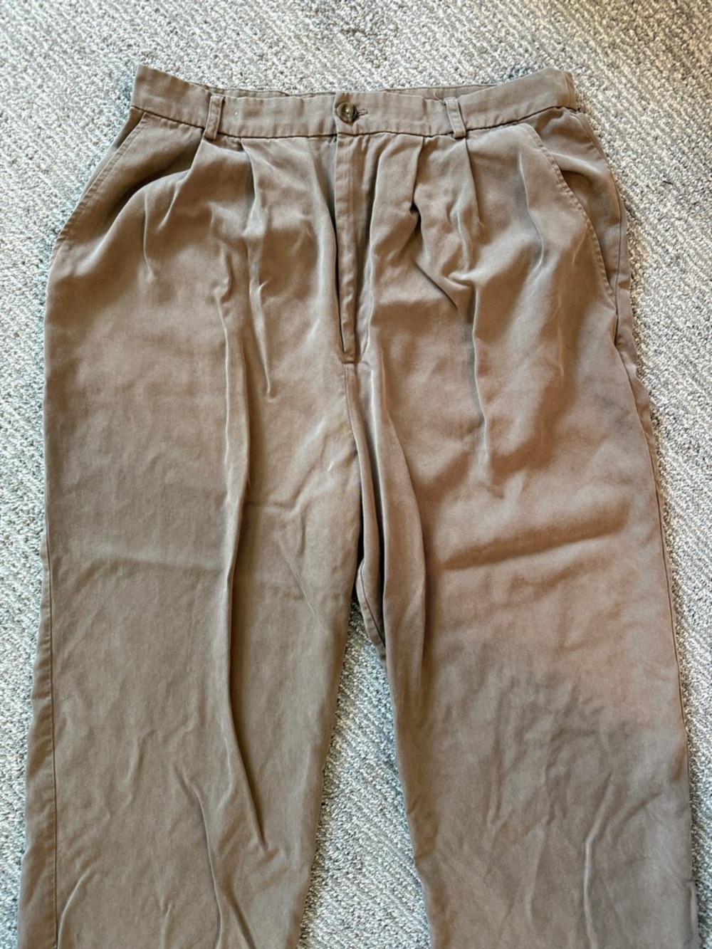 Reformation Brown Pleated Trousers | Wide Leg High Rise | Size 10 - Picture 2 of 5